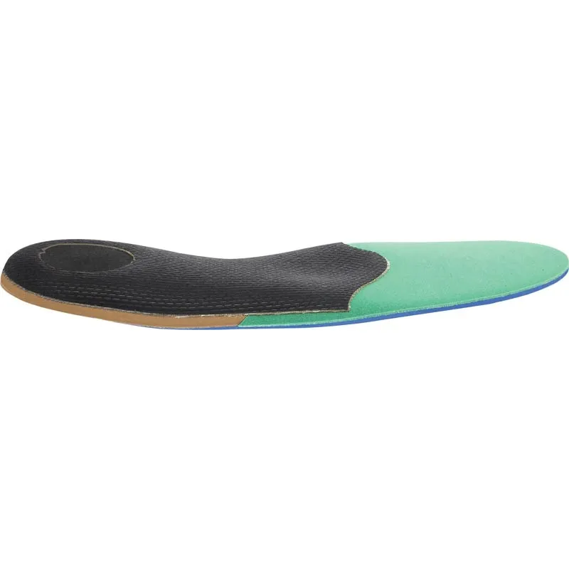 Semelle orthopédique multisport noire et verte pour soutien du pied et confort