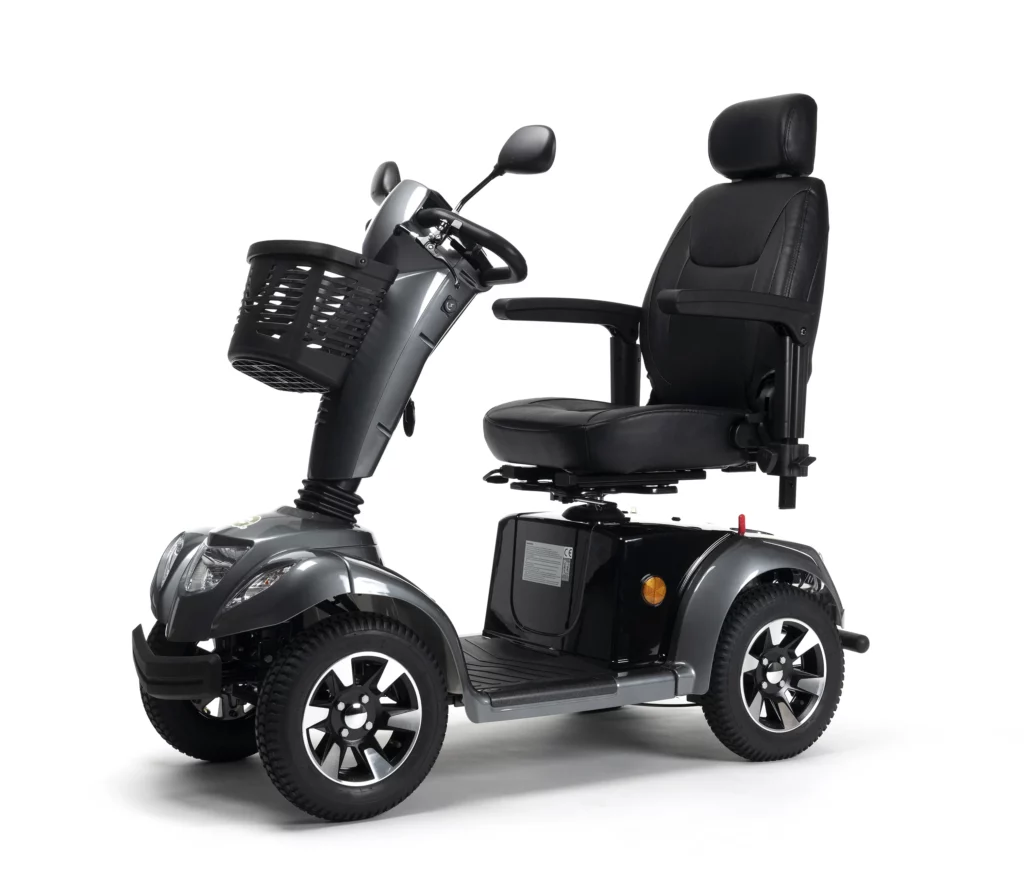 Scooter de mobilité électrique Carpo 4D gris pour déplacements et autonomie au quotidien