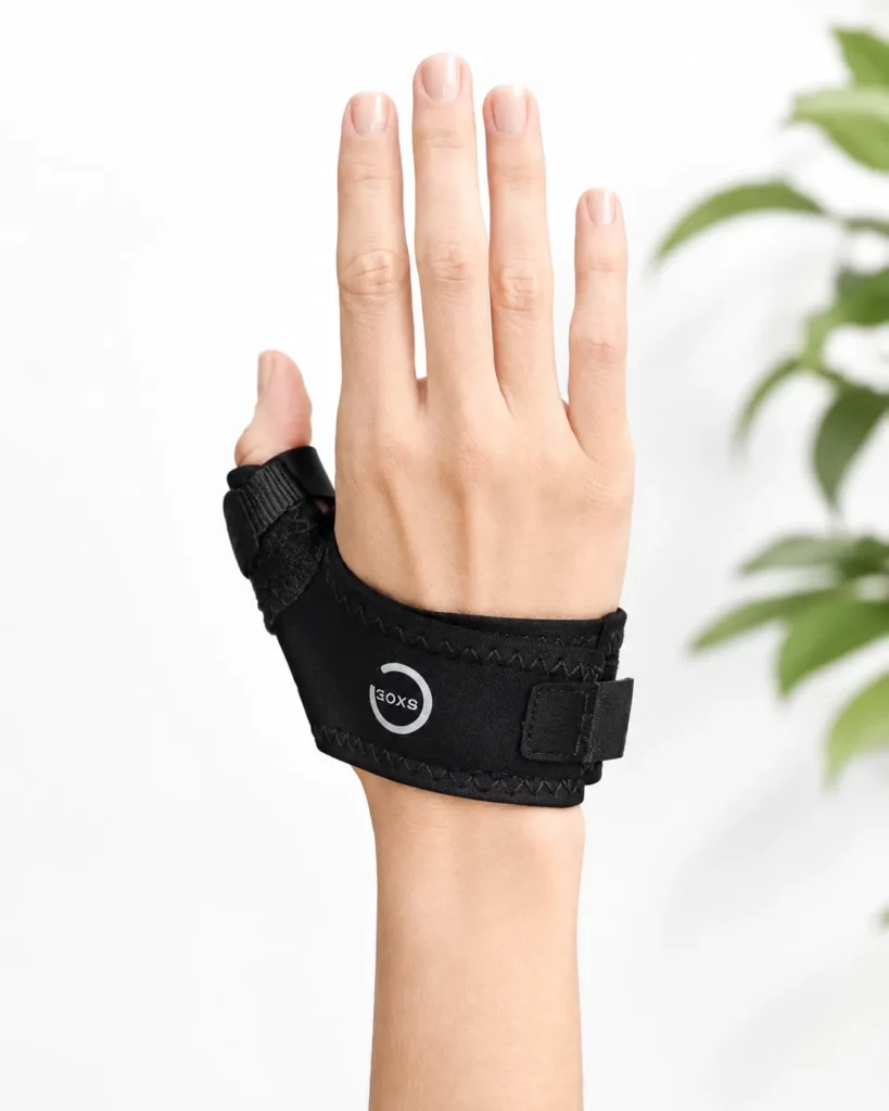 Attelle pouce courte noire Spica II pour maintien et stabilisation du pouce