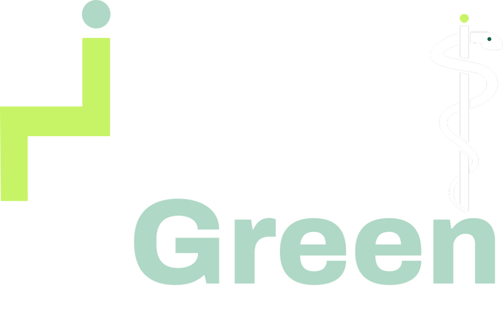 Logo Orthogreen Mobility blanc sur fond noir